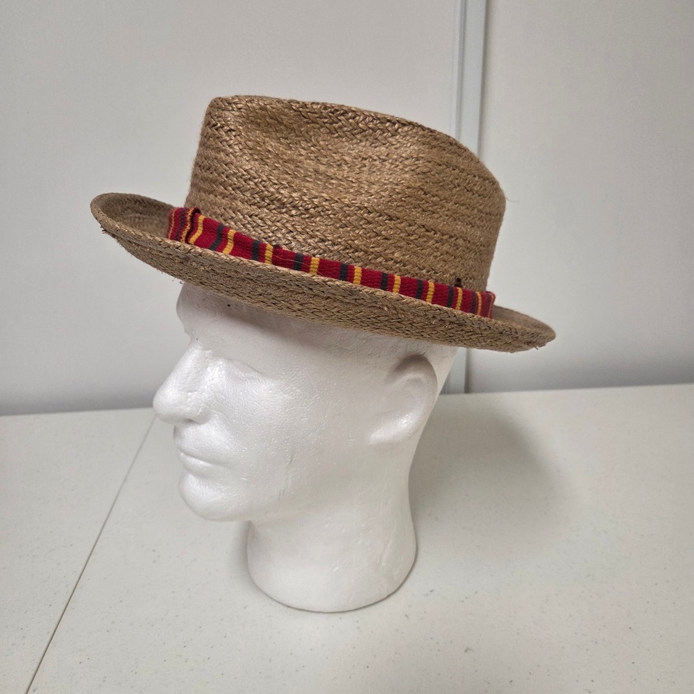 Biltmore Churchill Downs Kentucky Derby Straw Fedora Hat Tan Brown S/M